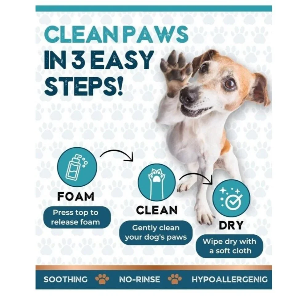 Dog Paw Cleaner Foam for Dogs Foot Washer Cleaning Dry & Itchy Paw Relief, 5 oz